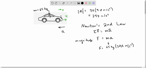 ii-a-person-has-a-reasonable-chance-of-surviving-an-automobile-crash-if-the-deceleration-is-no-more-than-30-gs-calculate-the-force-on-a-65-kg-person-accelerating-at-this-ratewhat-distance-is-travele-2