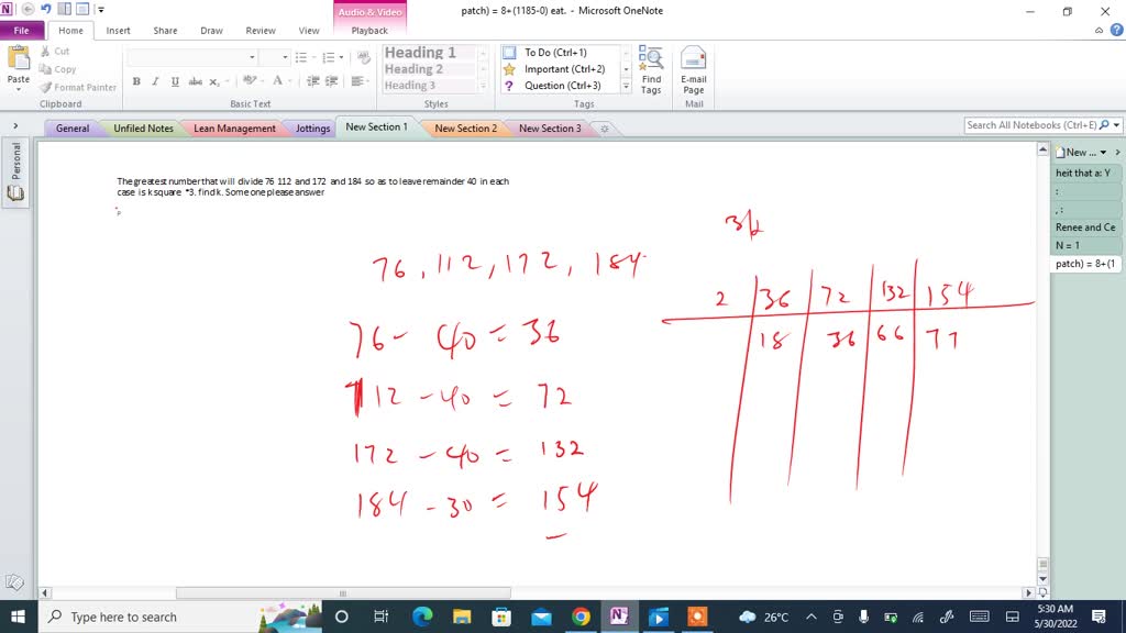 SOLVED The Greatest Number That Will Divide 76 112 And 172 And 184 So