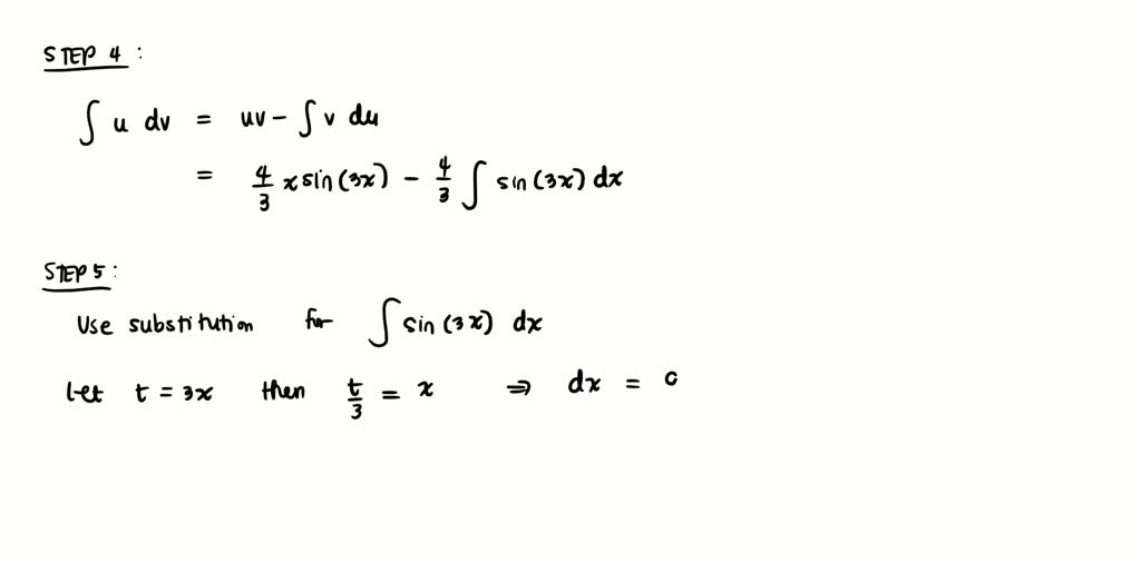 SOLVED: Now the integration-by-parts formula u dv = UV - v du gives us ...