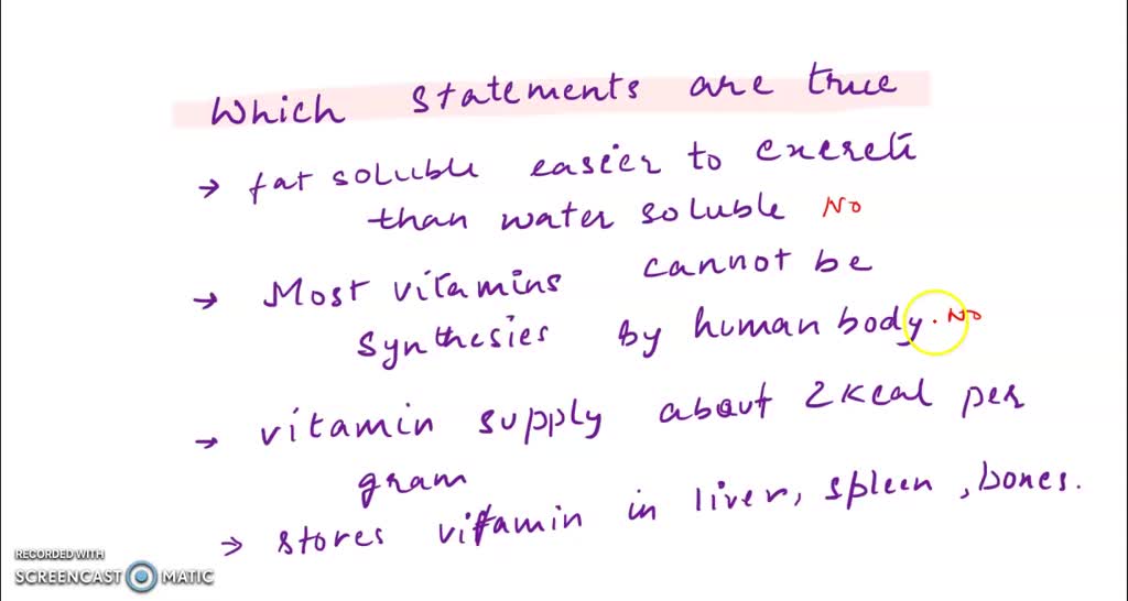 Which Of The Following Statements Is True Of Vitamin C SOLVED: Which of the following statements is true? The body excretes