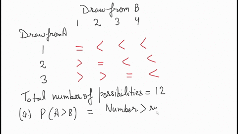one-ticket-will-be-drawn-at-random-from-each-of-the-two-boxes-shown-below-mathrm-a-lfloor-1-2-3-mathrm-b-lfloor-1-2-3-4-find-the-chance-that-a-the-number-drawn-from-a-is-larger-than-the-one-from-b-b-2
