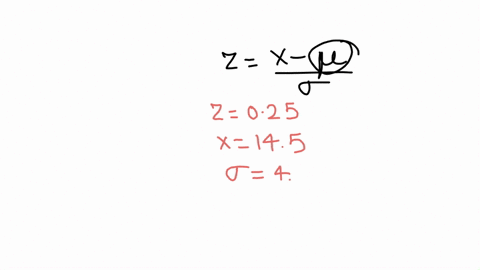 use-the-z-score-formula-zx-and-the-information-below-to-find-the-mean-round-your-answer-to-one-decimal-place-if-necessary-z025-x145-and-44
