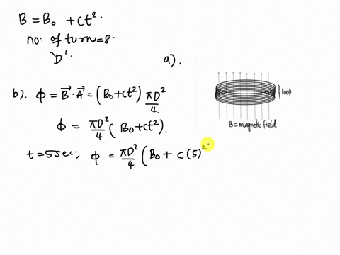 a-circular-conducting-loop-of-wire-having-8-turns-and-diameter-d-is-placed-in-a-uniform-magnetic-field-with-the-plane-of-the-loop-perpendicular-to-the-direction-of-the-field-the-magnetic-fie-44171