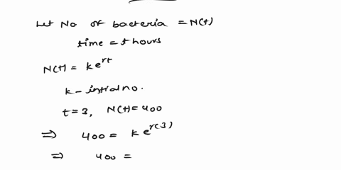 the-population-of-bacteria-in-culture-grows-at-a-rate-proportional-to-the-number-of-bacteria-present-at-time-after-3-hours-it-is-observed-that-400-bacteria-are-present-after-10-hours-2000-ba-17002