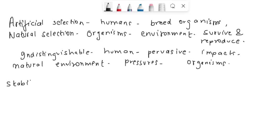 SOLVED A) What is the difference between artificial selection and