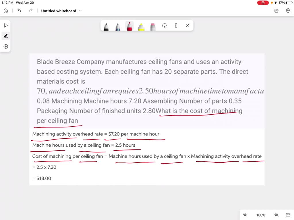 SOLVED Blade Breeze Company manufactures ceiling fans and uses an