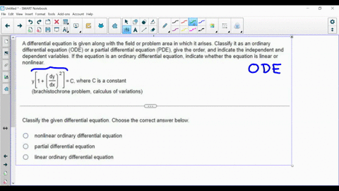 a-differential-equation-is-given-along-with-the-field-or-problem-area-in-which-it-arises-classify-it-as-an-ordinary-differential-equation-ode-or-a-partial-differential-equation-pde-give-the-order-an-2