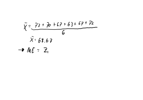 suppose-the-mean-height-in-inches-of-all-9th-grade-students-at-one-high-school-is-estimated-the-population-standard-deviation-is-2-inches-the-heights-of-6-randomly-selected-students-are-7370-98599