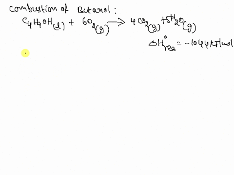 the-combustion-of-butanol-at-a-certain-temperature-produces-heat-according-to-the-following-equation-c4h9ohl-6-o2-g-4-co2-g-5-h2og-h-rxn-1044-kjmol-how-many-grams-of-h2og-are-produced-when-2-10395