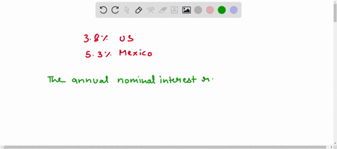 problem-9-intro-assume-that-the-real-interest-rate-is-2-everywhere-the-annual-nominal-interest-rate-is-38-in-the-u-s-and-53-in-mexico-part-1-what-is-the-approximate-expected-percentage-chang-08833