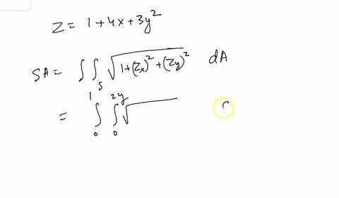 find-the-area-of-the-surface-the-part-of-the-surface-z-1-4x-3y2-that-lies-above-the-triangle-with-vertices-0-0-0-1-2-1-06942