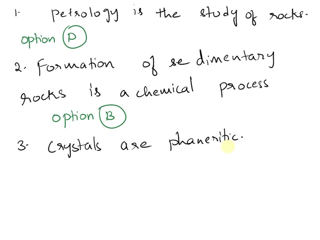 Solved: A. Biology B. Geology C. Paleontology D. Petrology 2. Halite Is 