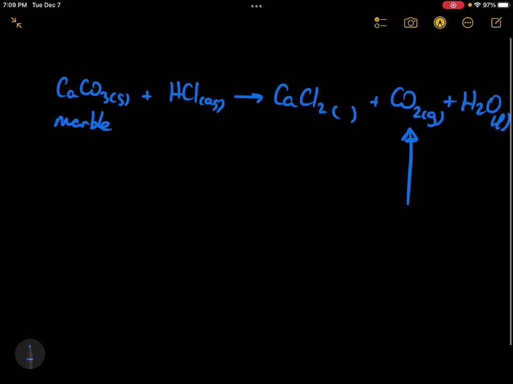 SOLVED Marble is calcium carbonate, CaCO3. Its reaction with