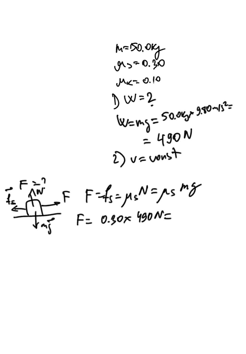 SOLVED The total weight of a sled and its passengers is 4000N. Once