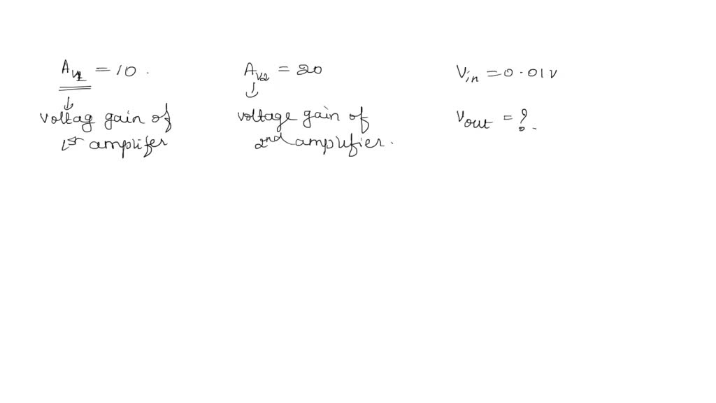 SOLVED: Two Amplifier Are Connected One After The Other In Series ...