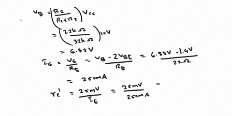 question-3-in-figure-6-29-for-the-common-emitter-amplifiervcc12vrc10-k-and-r5for-the-darlington-emitter-followerr10kr22kre-22r8vcc12vandpcac100-for-each-transistorneglect-rinbase-of-the-darl-06807