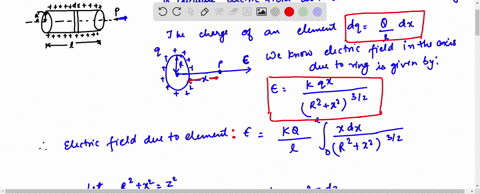 a-cylindrical-tube-of-length-l-radius-r-carries-a-charge-q-uniformly-distributed-over-its-outer-surface-find-the-electric-field-on-the-axis-of-the-tube-at-one-of-its-ends-you-can-neglect-the-thickness