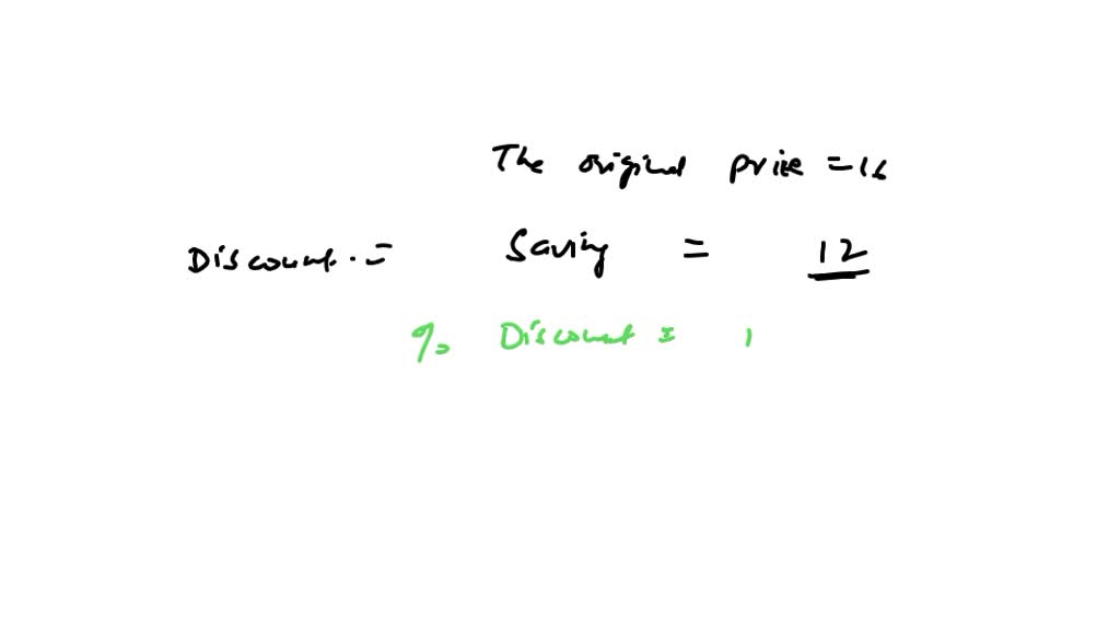 SOLVED The original price of a scarf was 16. During a storeclosing