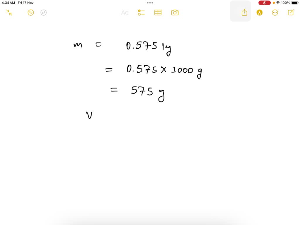 SOLVED compute the density in g/cm^3 of a piece of metal that has a mass of 0.575 kg and a