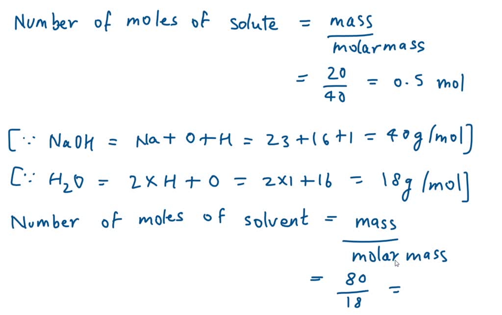 SA Q 42 mol Q15 Finding moles using the formula: n = mM. 