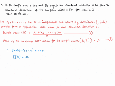 1-for-any-sample-size-of-110-the-population-mean-the-mean-of-the-sampling-distribution-for-the-sample-means-and-the-sample-mean-will-always-be-equal-to-each-other-true-or-false-2-a-larger-sa-90125