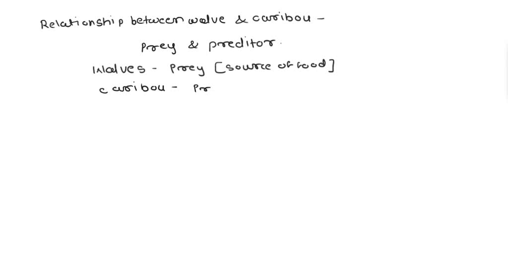 SOLVED: What is the relationship between wolves and caribou? Caribou