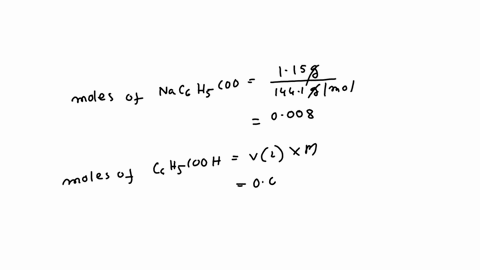 calculate-the-mathrmph-when-115-mathrmg-of-mathrmnac_6-mathrmh_5-mathrmcoomathrmfw1441-mathrmg-mathrmmol-is-added-to-324-mathrmml-of-050-mathrmm-benzoic-acid-mathrmc_6-mathrmh_5-mathrmcoohmathrmfw1221