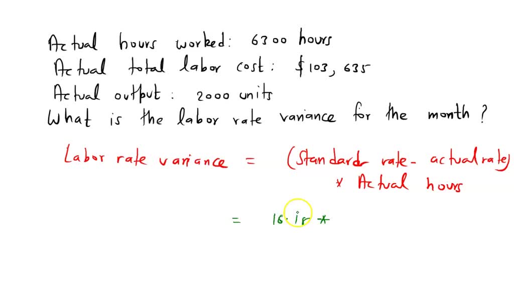 SOLVED How do you calculate the materials (labour) yield variance