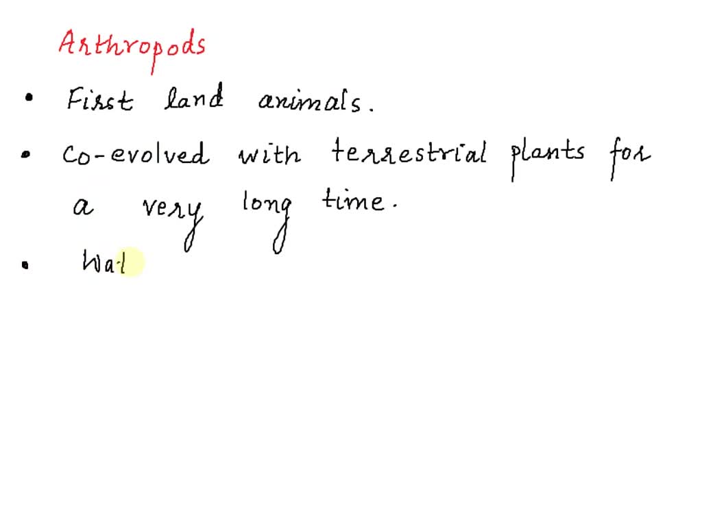 SOLVED: Arthropods invaded land about 100 million years before