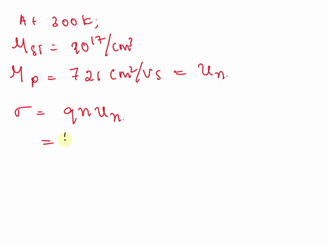 2-a-si-bar-01cm-long-and-100m2-in-cross-sectional-area-is-doped-with-1017-cm-3-phosphorous-find-the-current-at-300k-when-a-potential-of-10v-is-applied-along-the-bar-23901