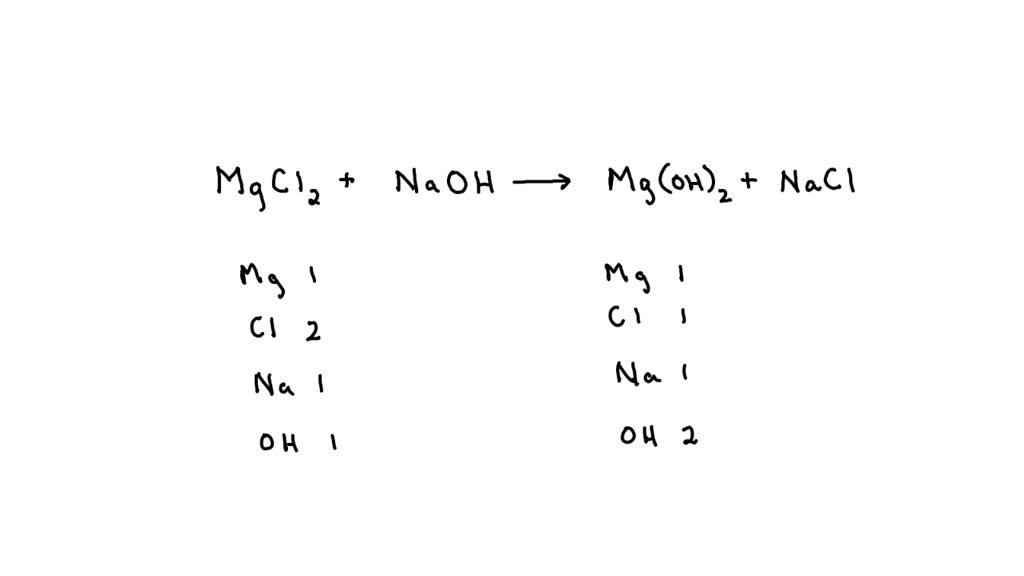 SOLVED Balance the equation for the formation of magnesium hydroxide