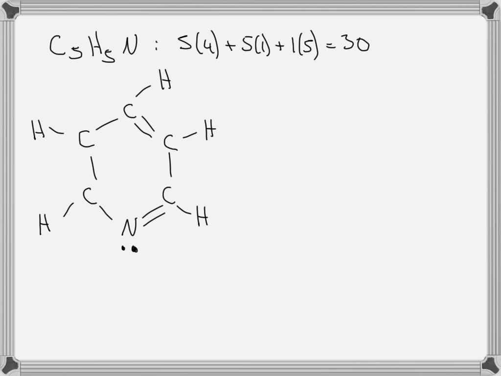 SOLVED: Draw Lewis structures for pyridine and its conjugate acid, the ...