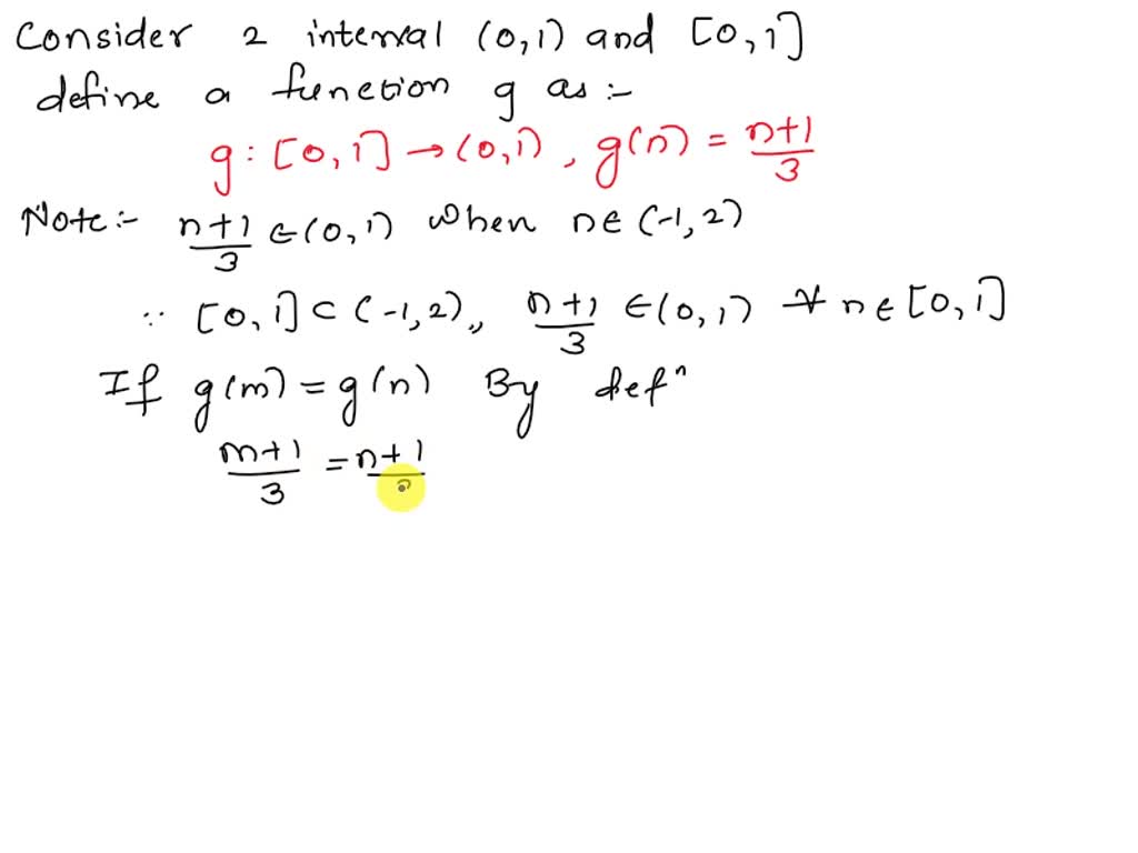 SOLVED: 14. Using The Schroeder-Bernstein Theorem, Prove That Any Two ...