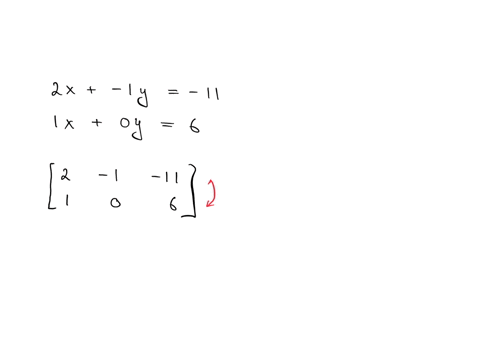 solve-the-system-of-equations-using-the-gaussjordan-elimination-method-2x-1y-11-1x-0y-6-xy