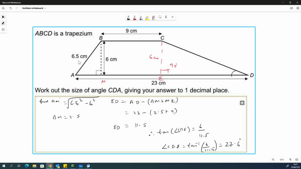 SOLVED: 'ABCD is a trapezium find out the length 9 cm ABCD is a ...