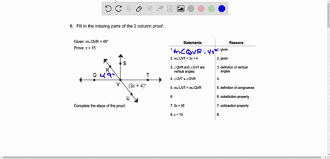 geometry-stuff-please-answer-due-in-10-minutes-6-fill-in-the-missing-parts-of-the-2-column-proof-given-mzqvr-498-prove-x-15-statements-reasons-1-given-2-mluvt-3x-4-2-given-s-3-lqvr-and-luvt-27193