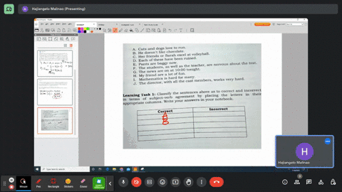learning-task-1-classify-the-sentences-above-as-to-correct-and-incorrect-in-terms-of-subject-verb-agreement-by-placing-the-letters-in-their-appropriate-columns-write-your-answers-in-your-not-69024
