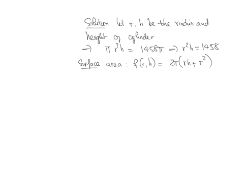 a-cylindrical-can-has-a-volume-of-1458-cm3-use-lagrange-multipliers-to-determine-the-dimensions-of-the-can-that-yield-the-minimum-surface-area-the-radius-of-the-can-with-the-minimum-surface-area-is-__