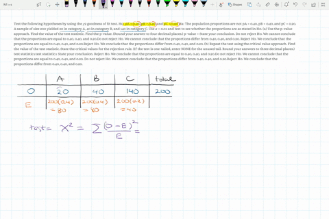 test-the-following-hypotheses-by-using-the-2-goodness-of-fit-test-h0-pa-040-pb-040-and-pc-020-ha-the-population-proportions-are-not-pa-040-pb-040-and-pc-020-a-sample-of-size-200-yielded-20-i-58978