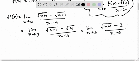 in-exercises-5-8-use-the-definition-fprimealim-_x-rightarrow-a-fracfx-fax-a-to-find-the-derivative-of-the-given-function-at-the-indicated-point-fxsqrtx1-a3-2