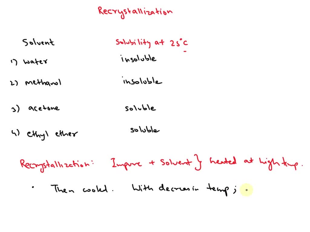 SOLVED Compound Solvent white crystalline solid with melting point 75
