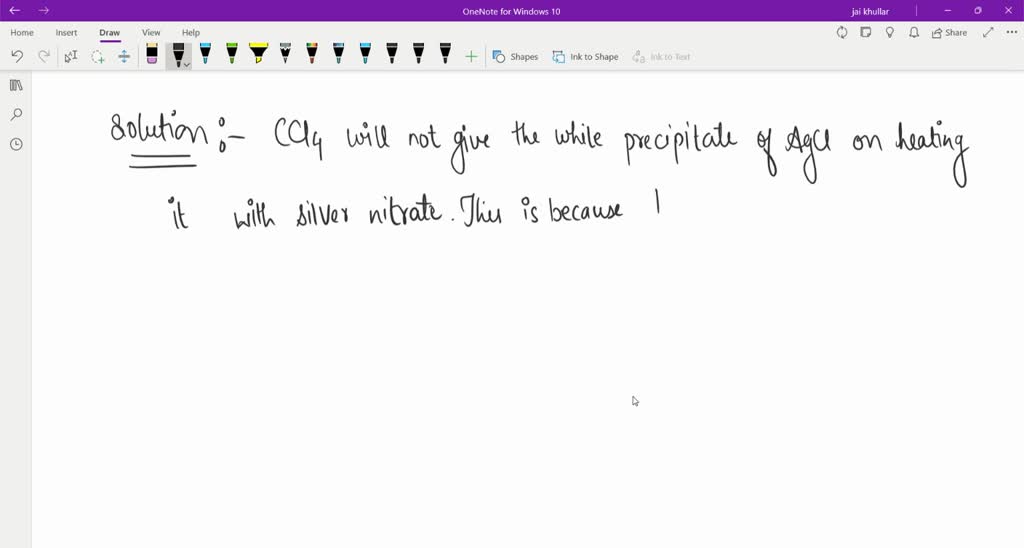 SOLVED Will CCl4 give white precipitate of AgCl on heating it with