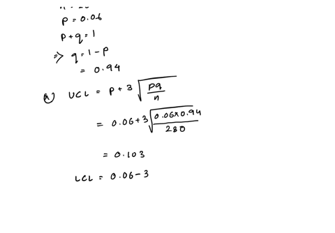 random-samples-of-size-n-280-are-taken-from-population-with-p-006-a-calculate-the-centerline-the-upper-control-limit-ucl-and-the-lower-control-limit-lcl-for-the-p-chart-round-the-value-for-t-64655