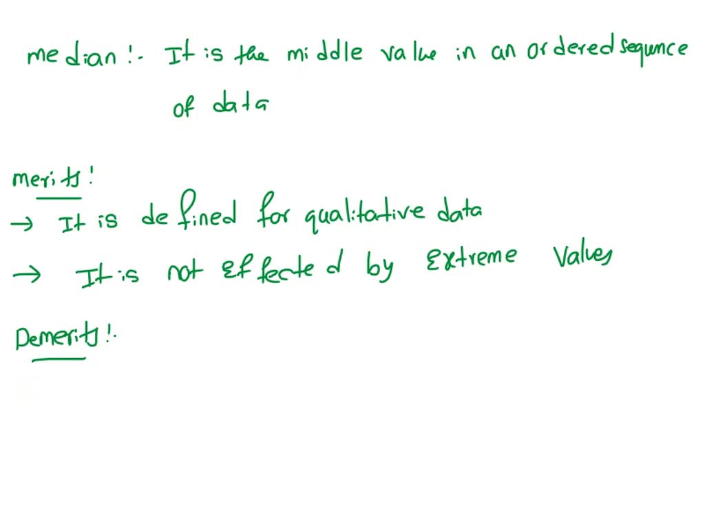 SOLVED: Describe the three measures of central tendency; the mean ...