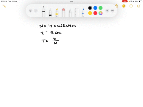 a-103-mathrmg-ball-is-tied-to-a-string-it-is-pulled-to-an-angle-of-38circ-and-released-to-swing-as-a-pendulum-a-student-with-a-stopwatch-finds-that-19-oscillations-take-13-mathrms-part-a-how-long-is-t