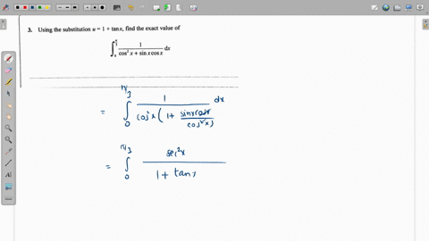 3-using-the-substitution-u-1-tanx-find-the-exact-value-of-dx-cos-x-sin-xcosx-61856