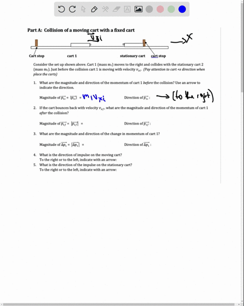part-a-collision-ofa-moving-cart-with-a-fixed-cart-cart-stop-cart-1-stationary-cart-cart-stop-consider-the-set-up-shown-above-cart-1-mass-m-moves-to-the-right-and-collides-with-the-stationar-32823