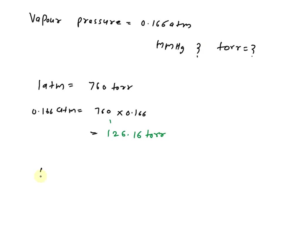 SOLVED: The vapor pressure of methanol at 25c is 126. Calculate the ...