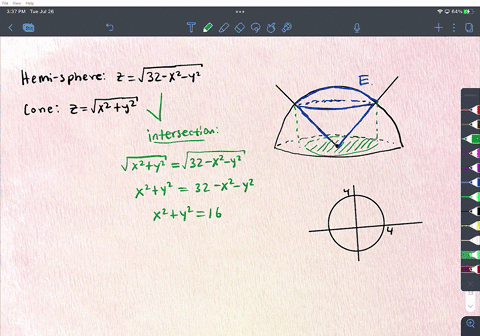 1-point-consider-the-solid-shaped-like-an-ice-cream-cone-that-is-bounded-by-the-functions-z-x2-y2-and-z-v32-x2-y2-set-up-an-integral-in-polar-coordinates-to-find-the-volume-of-this-ice-cream-80398