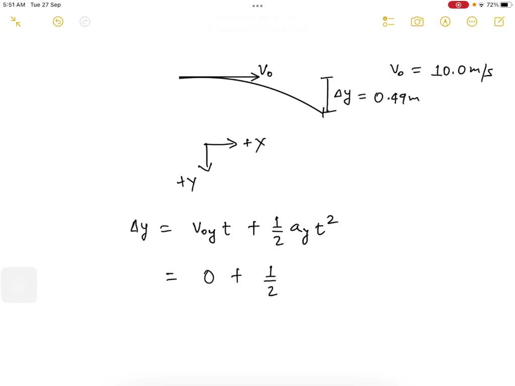 SOLVED You throw a dart horizontally with a speed of 10.0 m/s. The